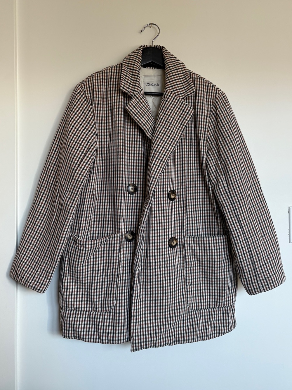 Madewell Padded Jacket in Plaid